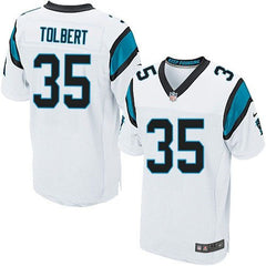 Panthers #35 Mike Tolbert White Men's Stitched NFL Elite Jersey 