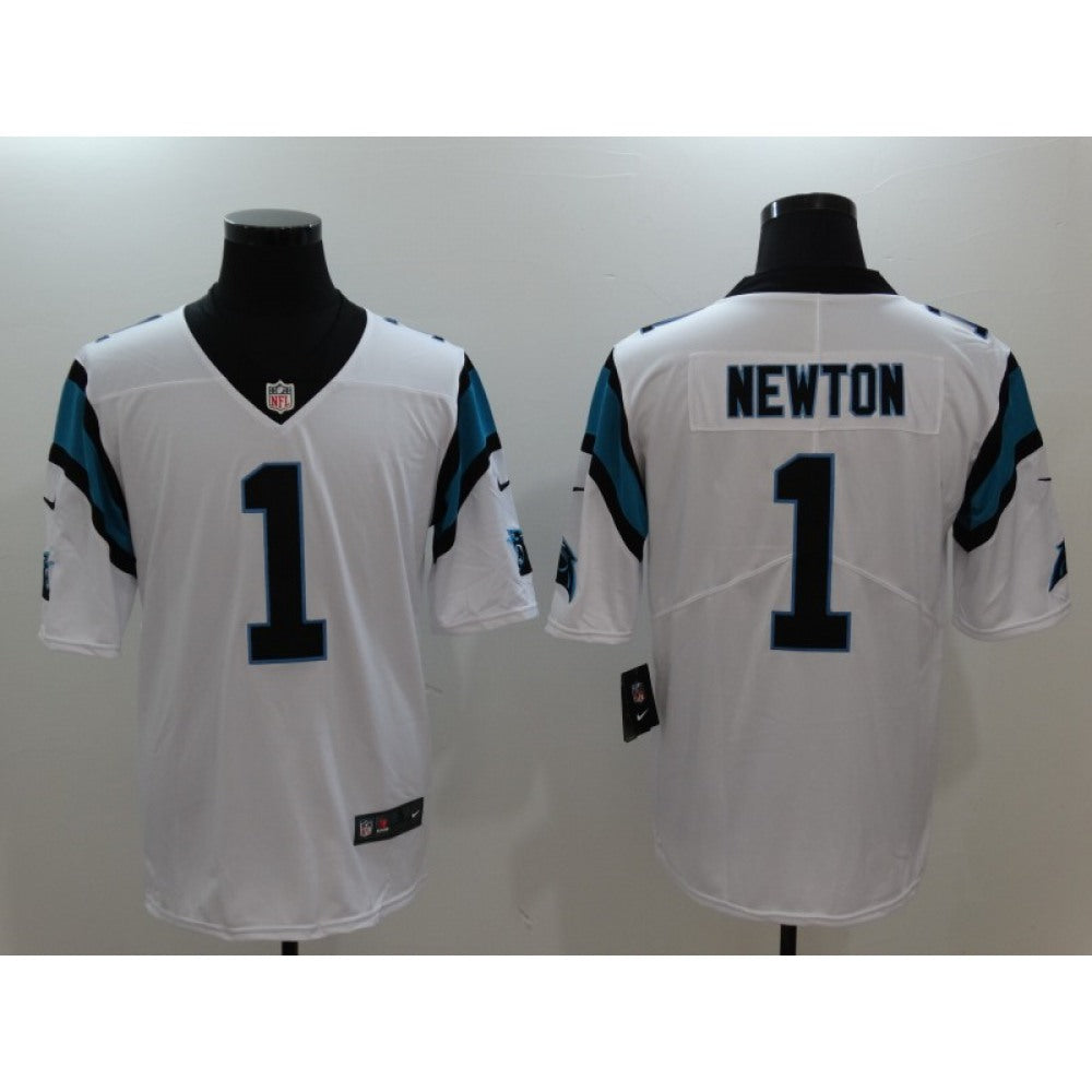 Men's Carolina Panthers #1 Cam Newton White Vapor Untouchable Player Limited Jersey 