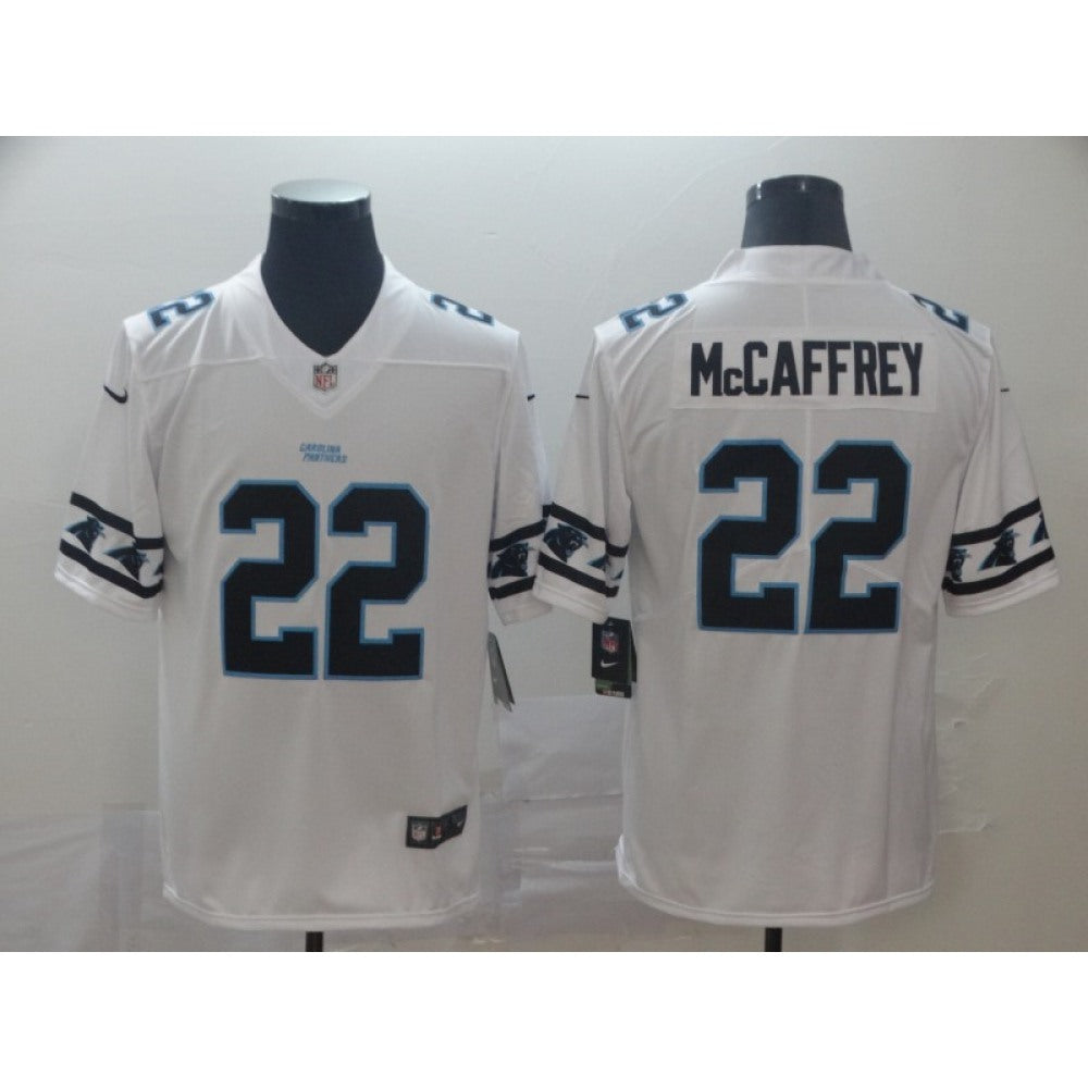 Men's Carolina Panthers #22 Christian McCaffrey White 2019 Team Logo Cool Edition NFL Limited Stitched Jersey 