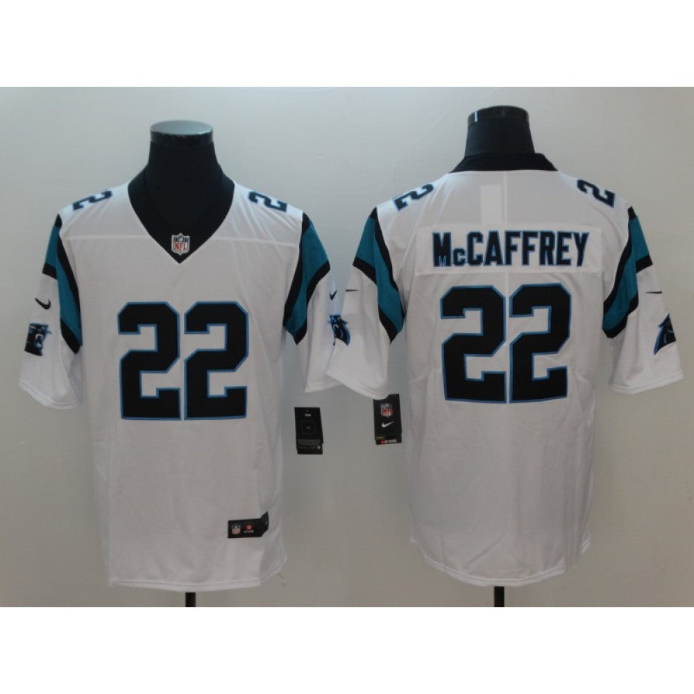 Men's Carolina Panthers #22 Christian McCaffrey White Vapor Untouchable NFL Limited Stitched Jersey 