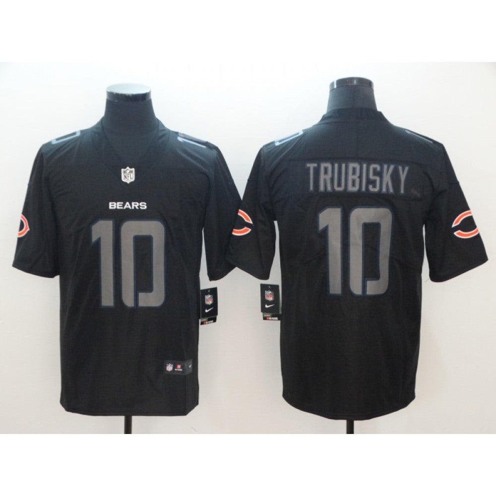 Men's Chicago Bears #10 Mitchell Trubisky 2018 Black Impact Limited Stitched NFL Jersey 