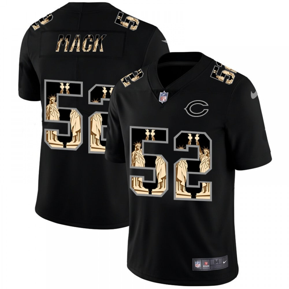 Men's Chicago Bears #52 Khalil Mack 2019 Black Statue of Liberty Limited Stitched NFL Jersey 