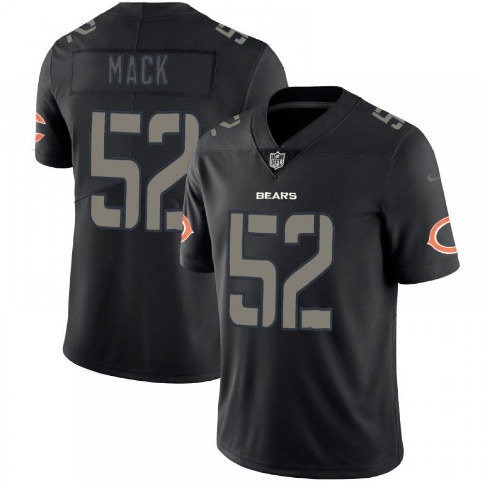 Men's Chicago Bears #52 Khalil Mack 2018 Black Impact Limited Stitched NFL Jersey 
