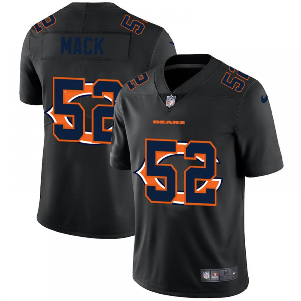 Men's Chicago Bears #52 Khalil Mack Black Shadow Logo Limited Stitched Jersey 