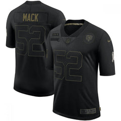 Men's Chicago Bears #52 Khalil Mack 2020 Black Salute To Service Limited Stitched Jersey 