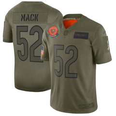 Men's Chicago Bears #52 Khalil Mack 2019 Camo Salute To Service Limited Stitched NFL Jersey 