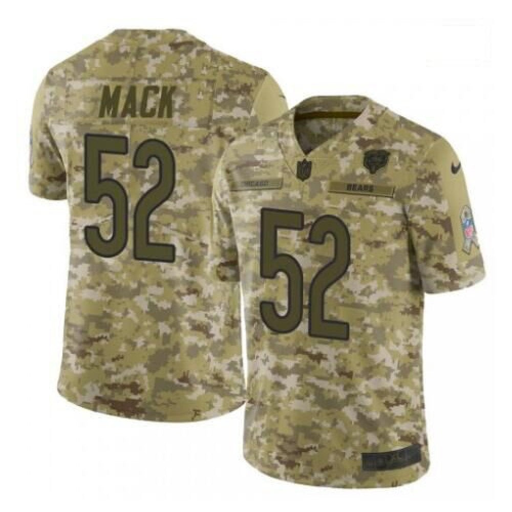 Men's Chicago Bears #52 Khalil Mack 2018 Camo Salute to Service Limited Stitched NFL Jersey 