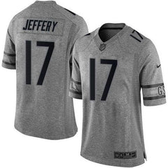 Bears #17 Alshon Jeffery Gray Men's Stitched NFL Limited Gridiron Gray Jersey 