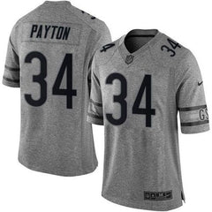Bears #34 Walter Payton Gray Men's Stitched NFL Limited Gridiron Gray Jersey 