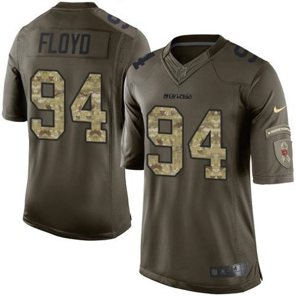 Bears #94 Leonard Floyd Green Men's Stitched NFL Limited Salute to Service Jersey 