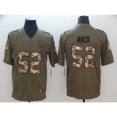 Men's Chicago Bears #52 Khalil Mack Green Salute To Service Limited Stitched NFL Jersey 