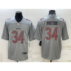 Men's Chicago Bears #34 Walter Payton Grey Atmosphere Fashion Stitched Jersey 
