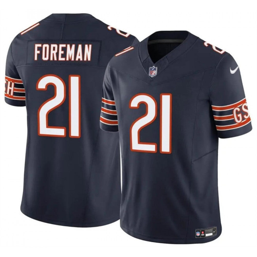 Men's Chicago Bears #21 D'Onta Foreman Navy 2023 F.U.S.E. Vapor Stitched Football Jersey 