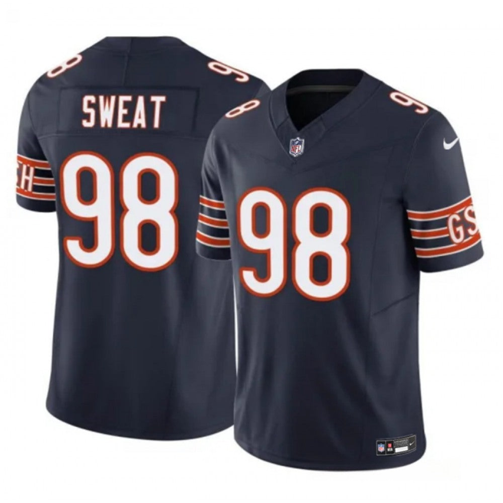 Men's Chicago Bears #98 Montez Sweat Navy 2023 F.U.S.E. Vapor Stitched Football Jersey 