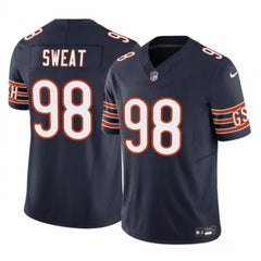 Men's Chicago Bears #98 Montez Sweat Navy 2023 F.U.S.E. Vapor Stitched Football Jersey 