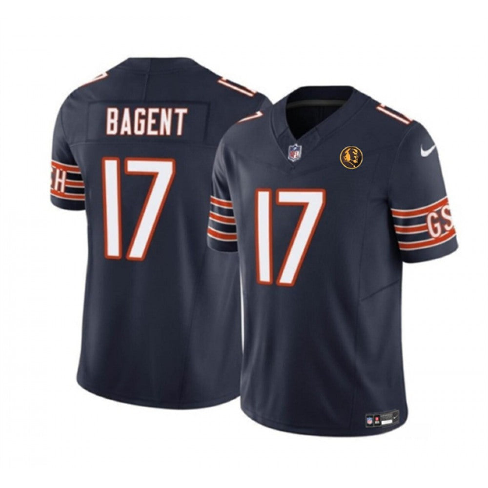 Men's Chicago Bears #17 Tyson Bagent Navy 2023 F.U.S.E. With John Madden Patch Vapor Limited Stitched Football Jersey 