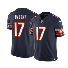 Men's Chicago Bears #17 Tyson Bagent Navy 2023 F.U.S.E. Vapor Untouchable Limited Stitched Football Jersey 