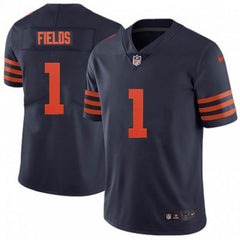 Men's Chicago Bears #1 Justin Fields Navy Vapor Untouchable Limited Stitched Jersey 