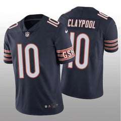 Men's Chicago Bears #10 Chase Claypool Navy Vapor untouchable Limited Stitched Football Jersey 