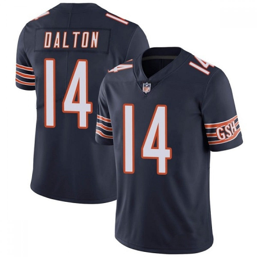 Men's Chicago Bears #14 Andy Dalton Navy Vapor untouchable Limited Stitched Jersey 