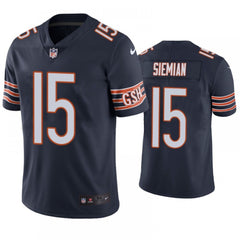 Men's Chicago Bears #15 Trevor Siemian Navy Vapor untouchable Limited Stitched Jersey 