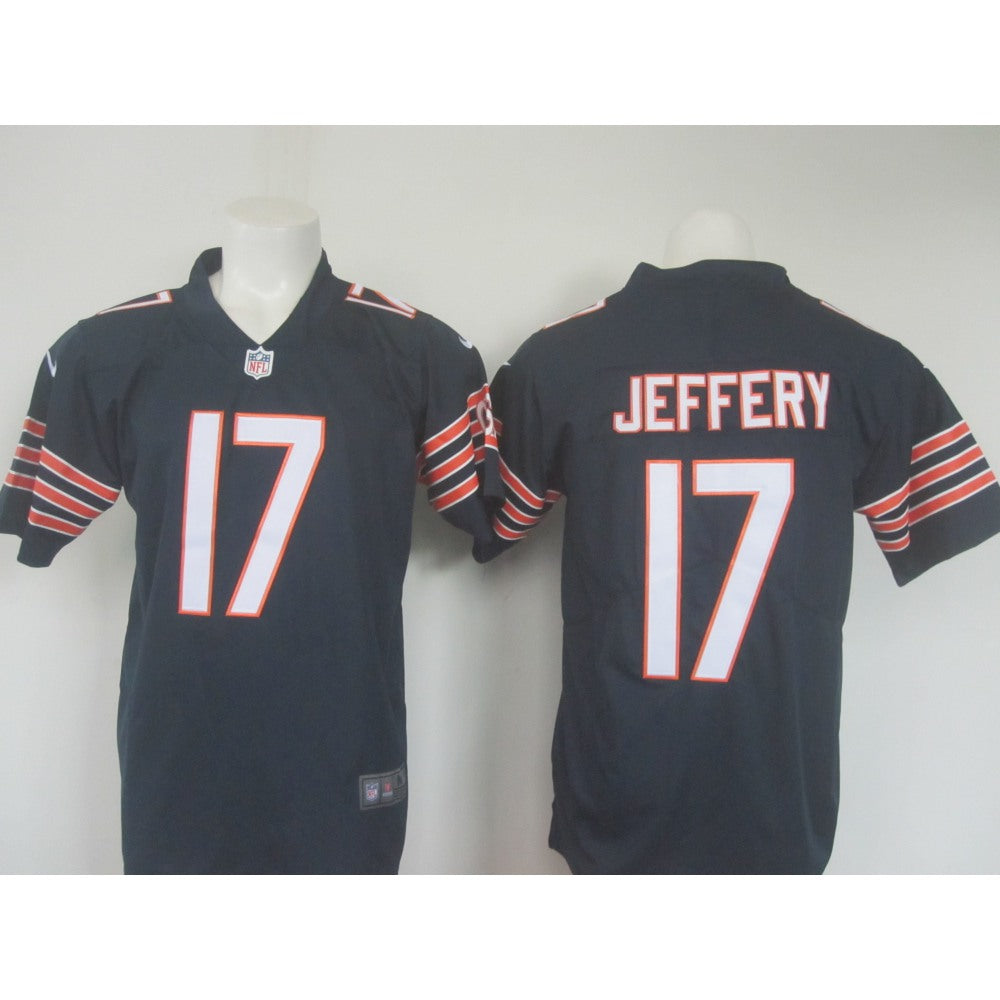 Men's Bears #17 Alshon Jeffery Navy Limited Rush Stitched NFL Jersey 