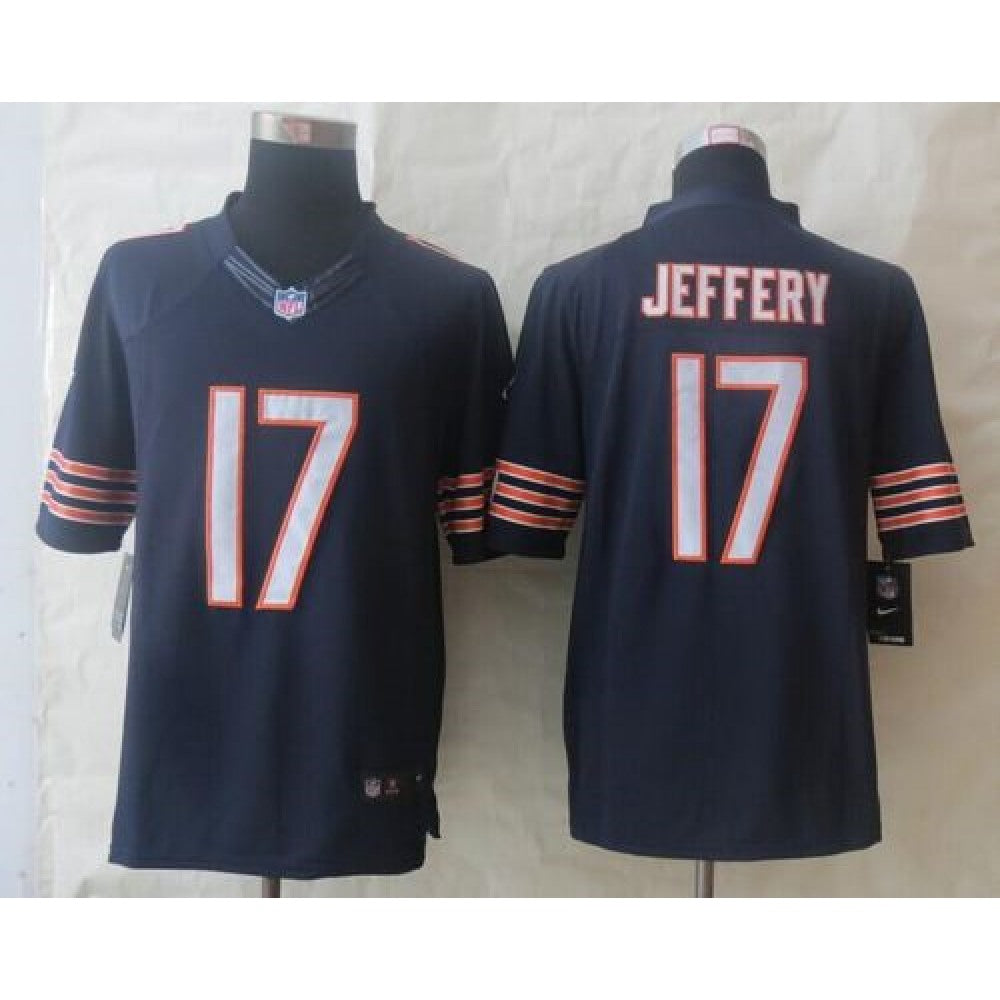 Bears #17 Alshon Jeffery Navy Blue Team Color Men's Stitched NFL Limited Jersey 
