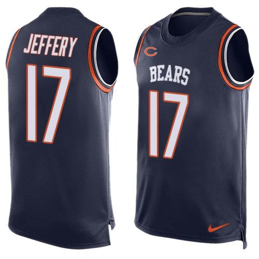 Bears #17 Alshon Jeffery Navy Blue Team Color Men's Stitched NFL Limited Tank Top Jersey 