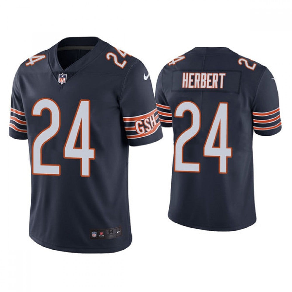 Men's Chicago Bears #24 Khalil Herbert Navy Vapor untouchable Limited Stitched Jersey 