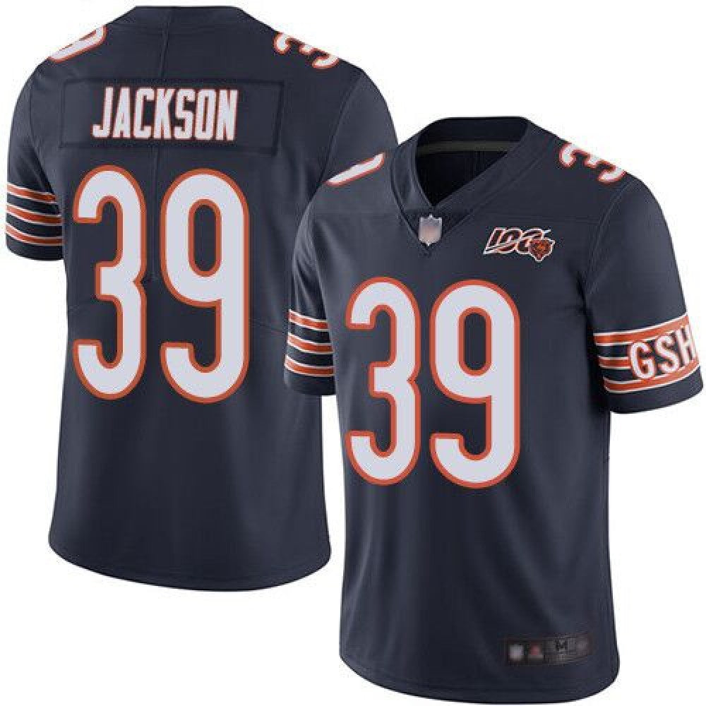 Men's Chicago Bears #39 Eddie Jackson Navy 2019 100th Season Vapor Untouchable Limited NFL Jersey 