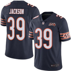Men's Chicago Bears #39 Eddie Jackson Navy 2019 100th Season Vapor Untouchable Limited NFL Jersey 