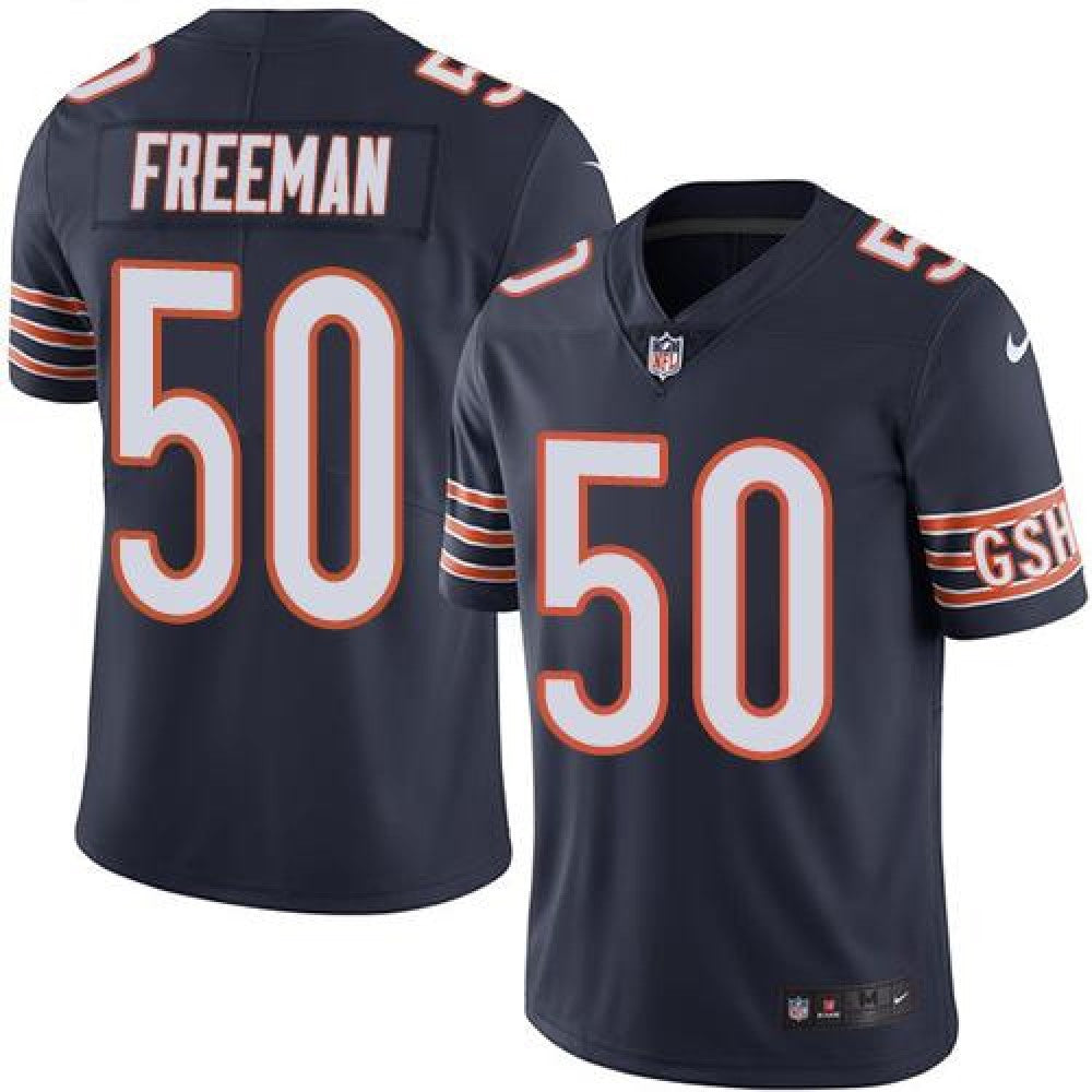 Bears #50 Jerrell Freeman Navy Blue Men's Stitched NFL Limited Rush Jersey 