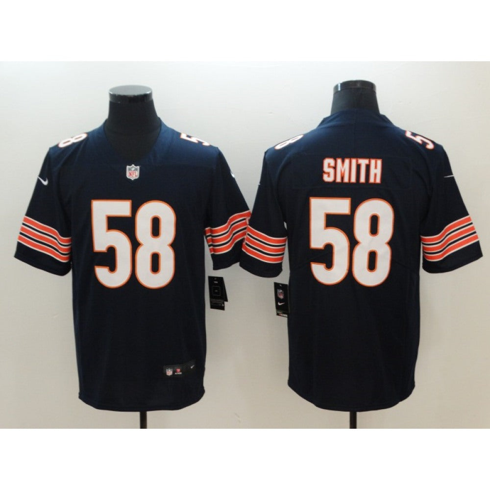Men's NFL Chicago Bears #58 Roquan Smith Navy 2018 Draft Vapor Untouchable Limited Stitched Jersey 