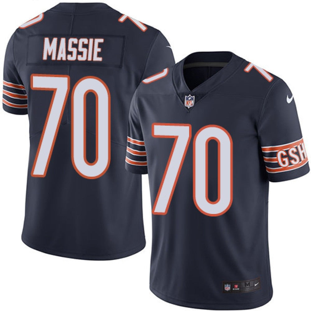 Men's Chicago Bears #70 Bobby Massie Navy Blue Vapor Untouchable Limited Stitched NFL Jersey 