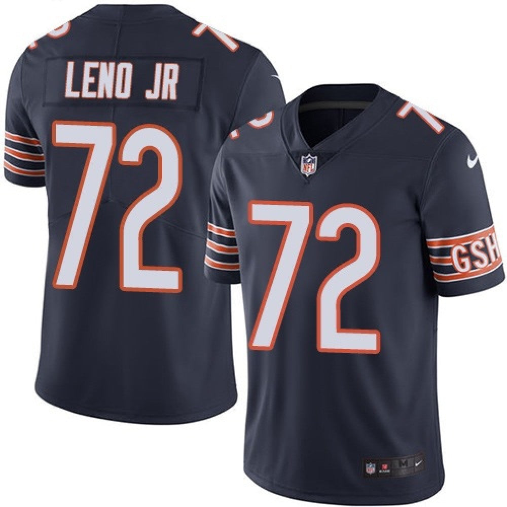 Men's Chicago Bears #72 Charles Leno Jr. Navy Blue Vapor Untouchable Limited Stitched NFL Jersey 