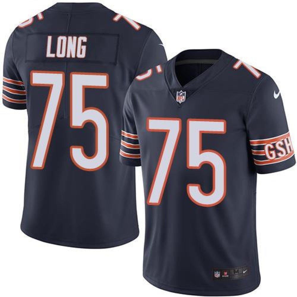 Bears #75 Kyle Long Navy Blue Men's Stitched NFL Limited Rush Jersey 