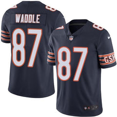 Bears #87 Tom Waddle Navy Blue Men's Stitched NFL Limited Rush Jersey 