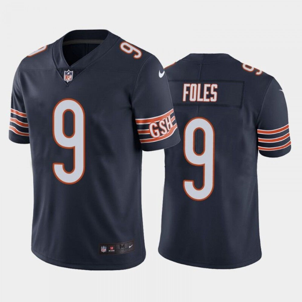 Men's Chicago Bears #9 Nick Foles Navy Vapor untouchable Limited Stitched Jersey 