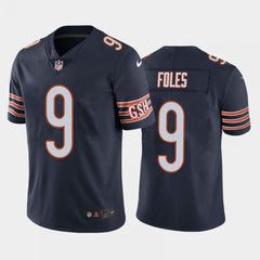 Men's Chicago Bears #9 Nick Foles Navy Vapor untouchable Limited Stitched Jersey 
