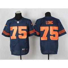 Bears #75 Kyle Long Navy Blue 1940s Throwback Men's Stitched NFL Elite Jersey 