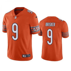 Men's Chicago Bears #9 Jaquan Brisker Vapor Untouchable Orange Stitched Football Jersey 