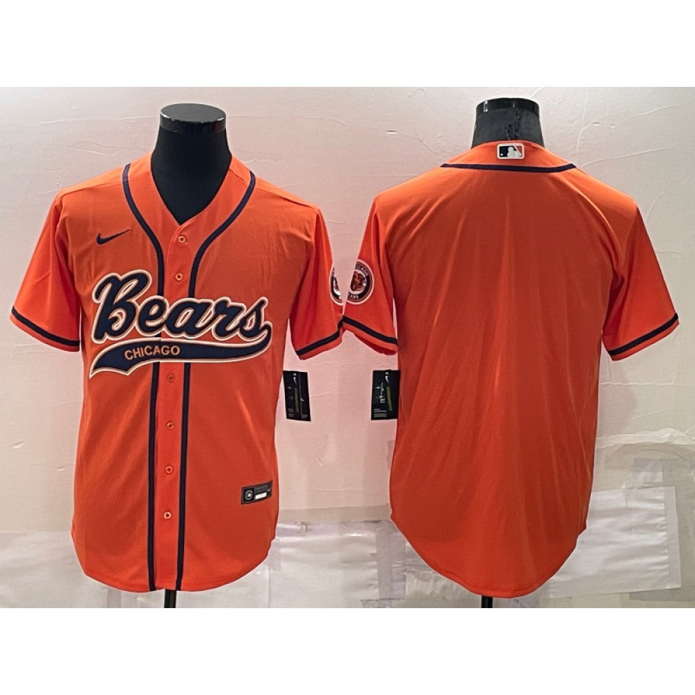 Men's Chicago Bears Blank Orange Stitched Jersey 