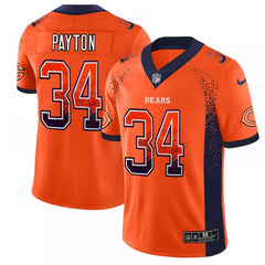 Men's Chicago Bears #34 Walter Payton Orange 2018 Drift Fashion Color Rush Limited Stitched NFL Jersey 