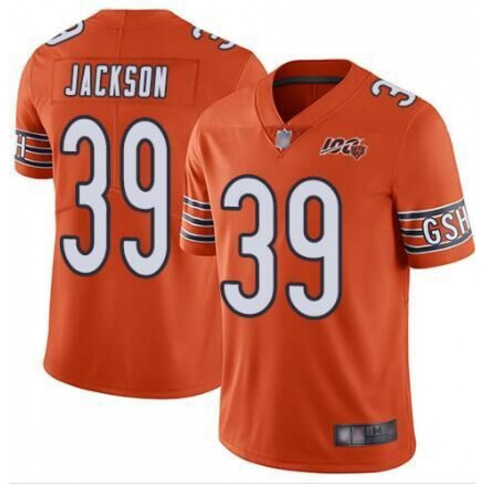 Men's Chicago Bears #39 Eddie Jackson Orange 2019 100th Season Vapor Untouchable Limited NFL Jersey 