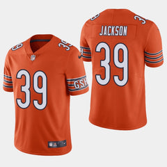 Men's Chicago Bears #39 Eddie Jackson Orange Vapor Untouchable Limited Stitched NFL Jersey 