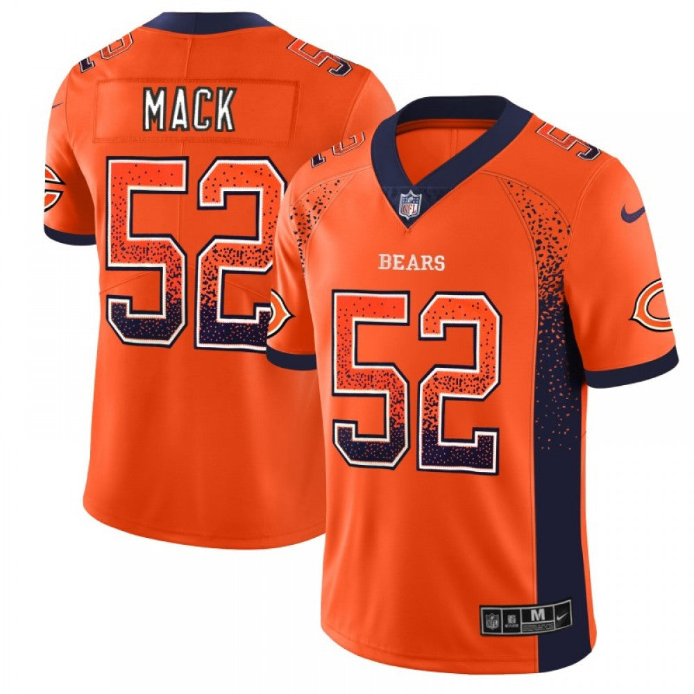Men's Chicago Bears #52 Khalil Mack Orange 2018 Drift Fashion Color Rush Limited Stitched NFL Jersey 