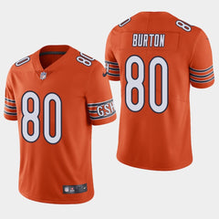 Men's Chicago Bears #80 Trey Burton Orange Vapor Untouchable Limited Stitched NFL Jersey 