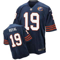 Bears #19 Eddie Royal Navy Blue Throwback Men's Stitched NFL Elite Jersey 