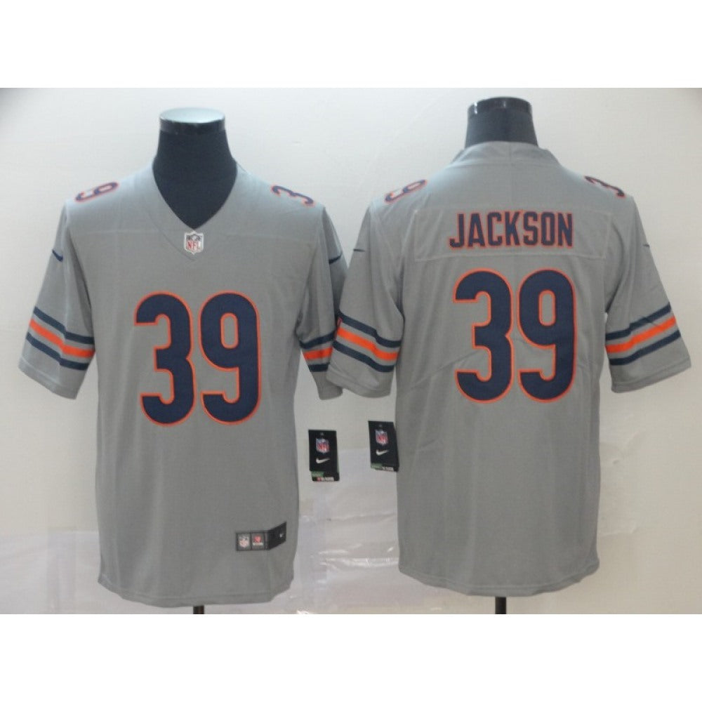 Men's Chicago Bears #39 Eddie Jackson Silver Inverted Legend Stitched NFL Jersey 