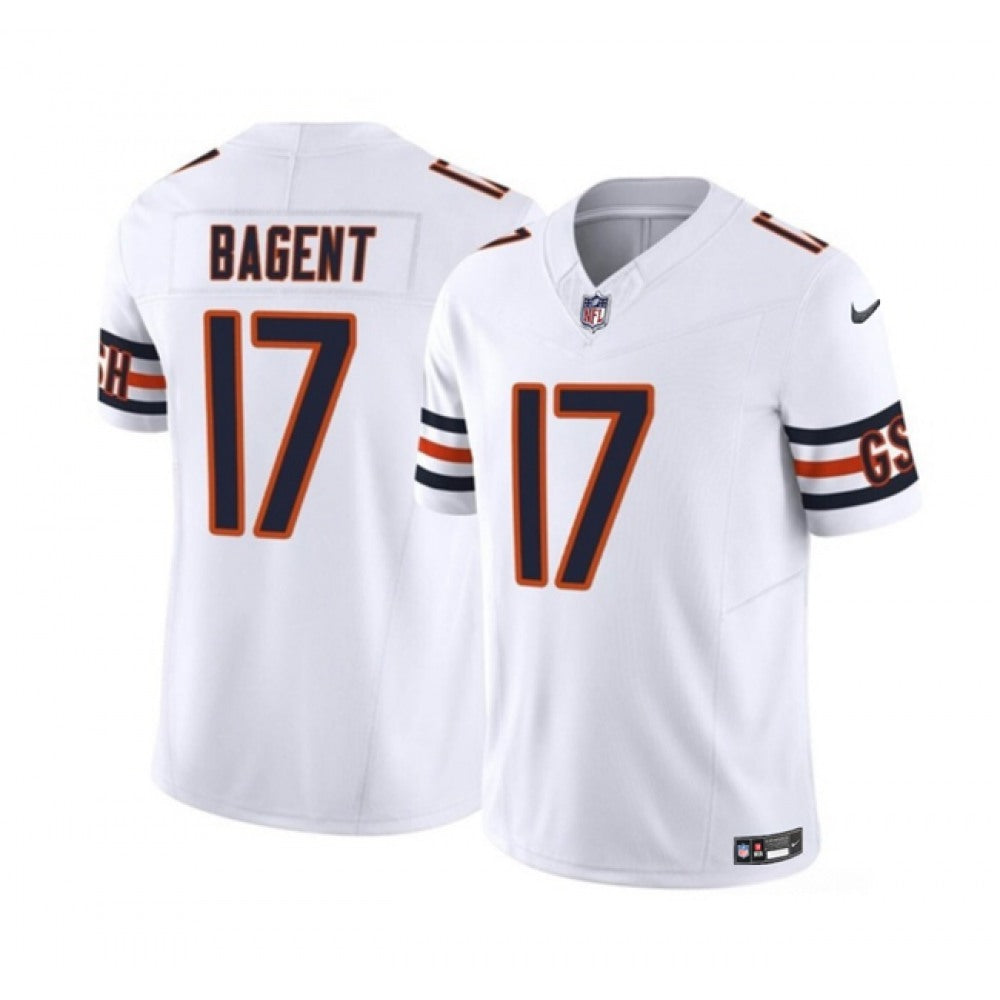 Men's Chicago Bears #17 Tyson Bagent White 2023 F.U.S.E. Vapor Untouchable Limited Stitched Football Jersey 